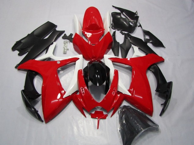 Red Black 06-07 Suzuki GSXR 600 Motorcycle Fairings Red Black 06-07 Suzuki GSXR 600 Motorcycle Fairings