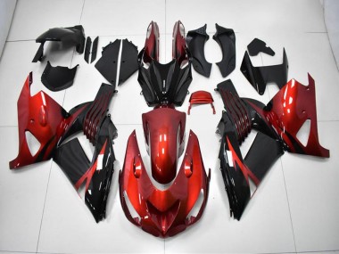 Red Black 06-11 Kawasaki ZX14R ZZR1400 Motorcycle Fairings