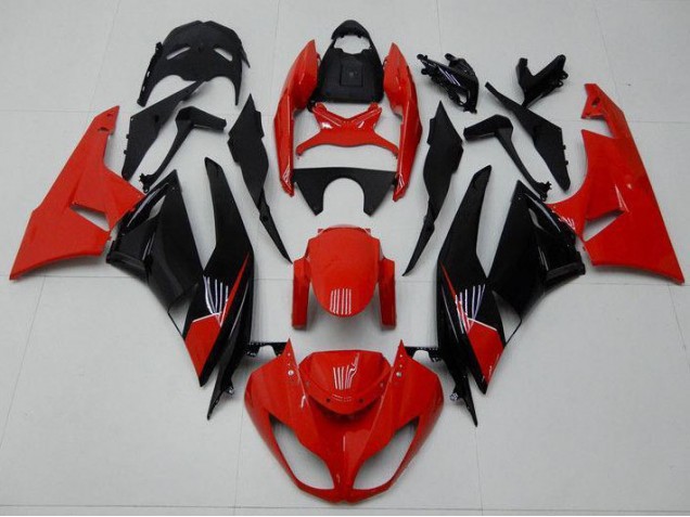 Red Black 09-12 Kawasaki ZX6R Motorcycle Fairings Red Black 09-12 Kawasaki ZX6R Motorcycle Fairings