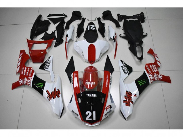 Red Black 21 15-19 Yamaha YZF R1 Motorcycle Fairings Red Black 21 15-19 Yamaha YZF R1 Motorcycle Fairings