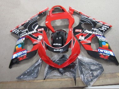 Red Black Denso 00-02 Suzuki GSXR 1000 Motorcycle Fairings