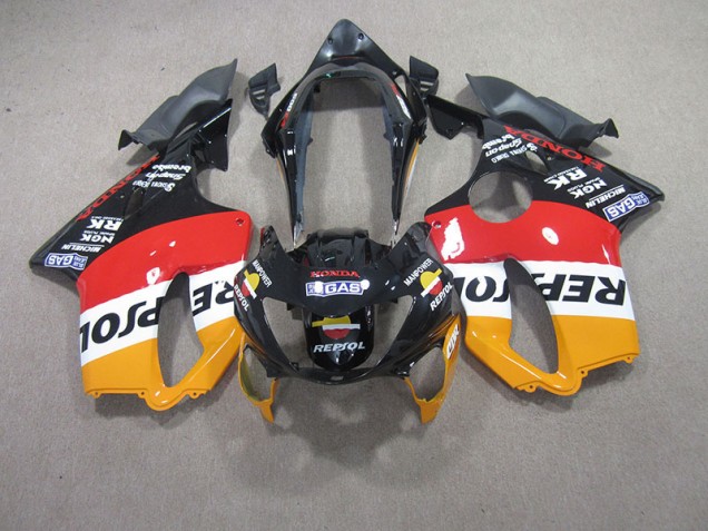 Red Black Repsol 99-00 Honda CBR600 F4 Motorcycle Fairings Red Black Repsol 99-00 Honda CBR600 F4 Motorcycle Fairings