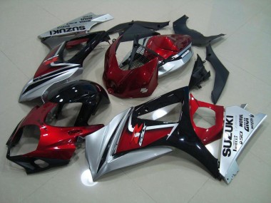 Red Black Silver 07-08 Suzuki GSXR 1000 Motorcycle Fairing