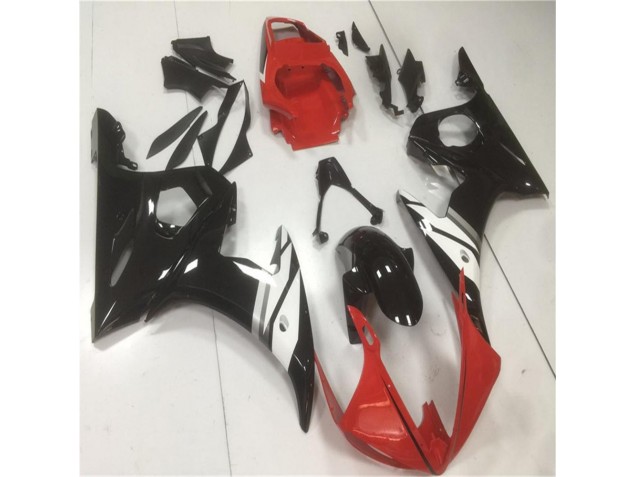 Red Black White 03-05 Yamaha YZF R6 Motorcycle Fairings Red Black White 03-05 Yamaha YZF R6 Motorcycle Fairings