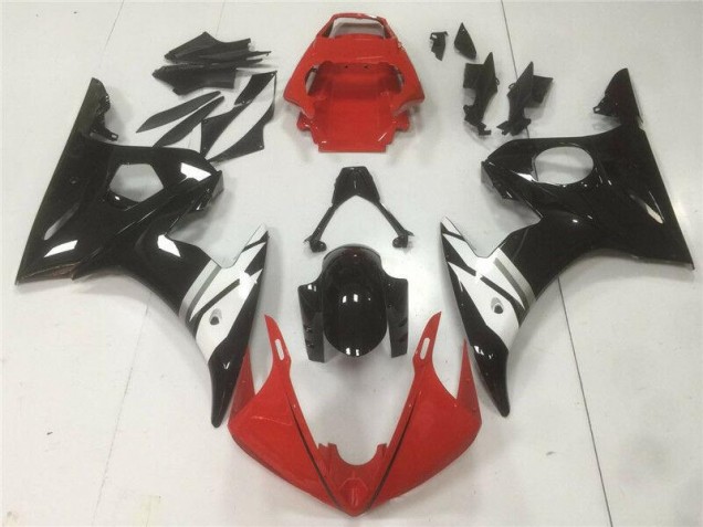 Red Black White 03-05 Yamaha YZF R6 Motorcycle Fairings Red Black White 03-05 Yamaha YZF R6 Motorcycle Fairings