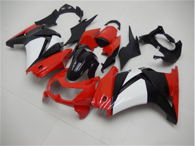 Red Black White 08-12 Kawasaki EX250 Motorcycle Fairings Red Black White 08-12 Kawasaki EX250 Motorcycle Fairings