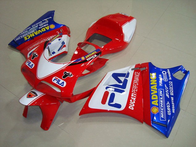 Red Blue Fila 93-05 Ducati 748 Motorcycle Fairings Red Blue Fila 93-05 Ducati 748 Motorcycle Fairings