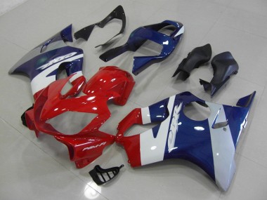 Red Blue Silver 01-03 Honda CBR600 F4i Motorcycle Fairings