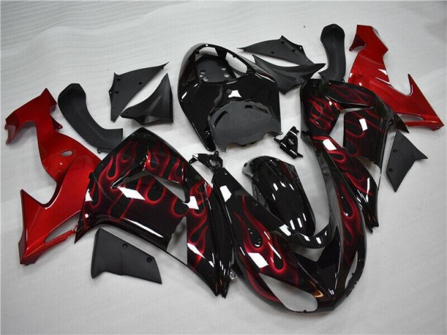 Red Flame 06-07 Kawasaki ZX10R Motorcycle Fairings Red Flame 06-07 Kawasaki ZX10R Motorcycle Fairings