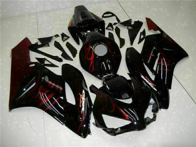 Red Flame Black 04-05 Honda CBR1000RR Motorcycle Fairings Red Flame Black 04-05 Honda CBR1000RR Motorcycle Fairings