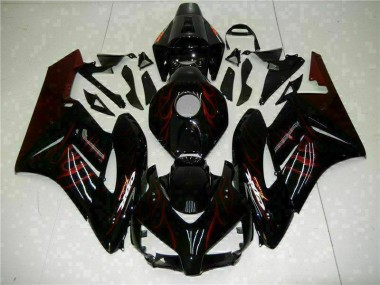Red Flame Black 04-05 Honda CBR1000RR Motorcycle Fairings