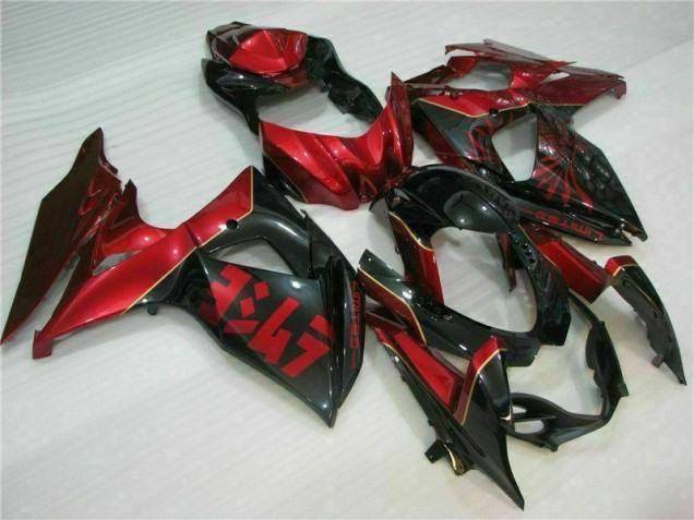 Red Flame Black 09-16 Suzuki GSXR 1000 Motorcycle Fairings Red Flame Black 09-16 Suzuki GSXR 1000 Motorcycle Fairings
