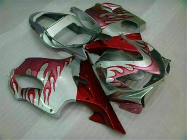Red Flame Silver 01-03 Honda CBR600 F4i Motorcycle Fairings