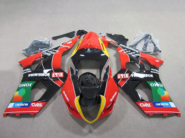 Red Green Black 03-04 Suzuki GSXR 1000 Motorcycle Fairings