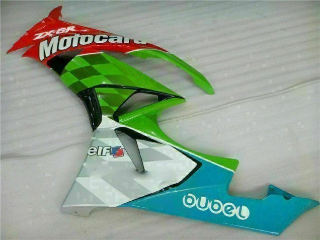 Red Green Motocard 09-12 Kawasaki ZX6R Motorcycle Fairings Red Green Motocard 09-12 Kawasaki ZX6R Motorcycle Fairings