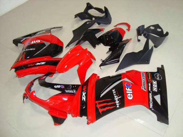 Red Monster 08-12 Kawasaki ZX250R Motorcycle Fairings Red Monster 08-12 Kawasaki ZX250R Motorcycle Fairings