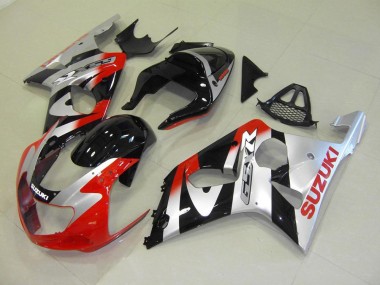 Red Silver 00-02 Suzuki GSXR 1000 Motorcycle Fairings