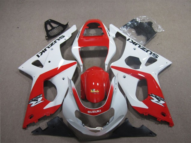 Red White 03-04 Suzuki GSXR 1000 Motorcycle Fairing Red White 03-04 Suzuki GSXR 1000 Motorcycle Fairing