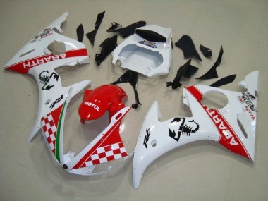 Red White 03-05 Yamaha YZF R6 Motorcycle Bodywork