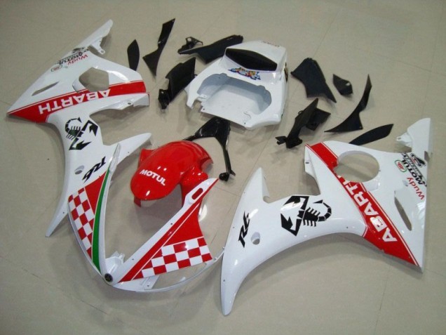 Red White 03-05 Yamaha YZF R6 Motorcycle Bodywork Red White 03-05 Yamaha YZF R6 Motorcycle Bodywork