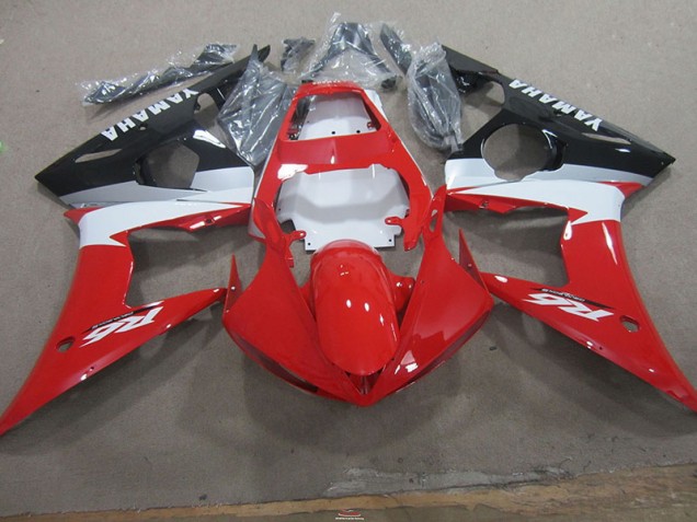 Red White 03-05 Yamaha YZF R6 Motorcycle Fairings Red White 03-05 Yamaha YZF R6 Motorcycle Fairings