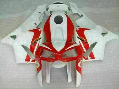 Red White 05-06 Honda CBR600RR Motorcycle Fairings