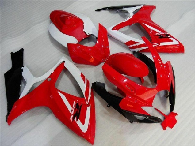 Red White 06-07 Suzuki GSXR 600/750 Motorcycle Fairings