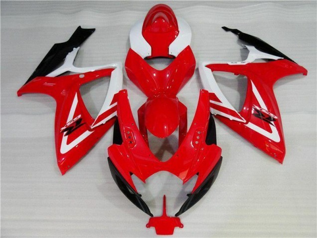 Red White 06-07 Suzuki GSXR 600/750 Motorcycle Fairings