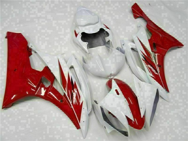 Red White 06-07 Yamaha YZF R6 Motorcycle Bodywork