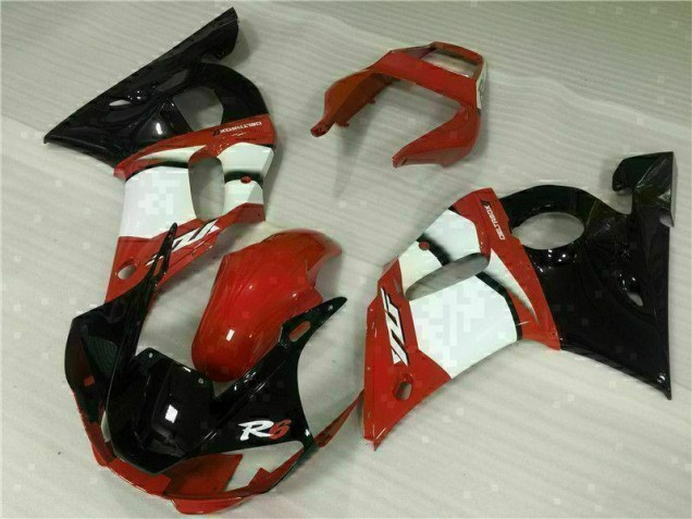 Red White 98-02 Yamaha YZF R6 Motorcycle Fairings Red White 98-02 Yamaha YZF R6 Motorcycle Fairings
