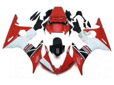 Red White Black 03-05 Yamaha YZF R6 Motorcycle Fairings