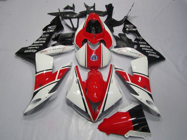 Red White Black 04-06 Yamaha YZF R1 Motorcycle Fairings Red White Black 04-06 Yamaha YZF R1 Motorcycle Fairings