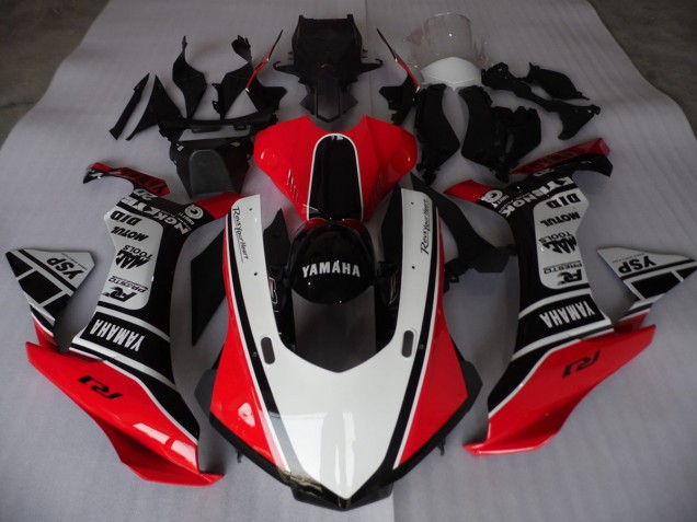 Red White Black 15-19 Yamaha YZF R1 Motorcycle Fairings Red White Black 15-19 Yamaha YZF R1 Motorcycle Fairings