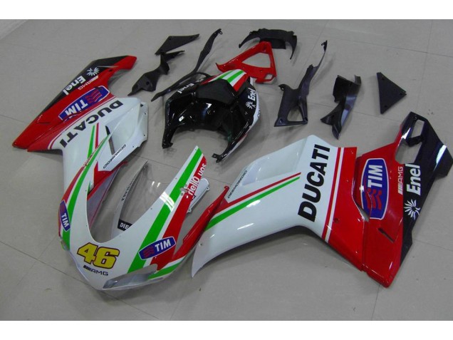 Red White Yellow 46 07-14 Ducati 848 1098 1198 Motorcycle Fairings Red White Yellow 46 07-14 Ducati 848 1098 1198 Motorcycle Fairings