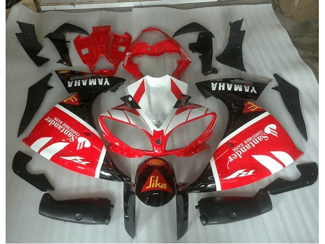Red White and Black Graphic 09-11 Yamaha YZF R1 Motorcycle Fairings Red White and Black Graphic 09-11 Yamaha YZF R1 Motorcycle Fairings