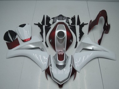 Red White and Silver 08-11 Honda CBR1000RR Motorcycle Fairings