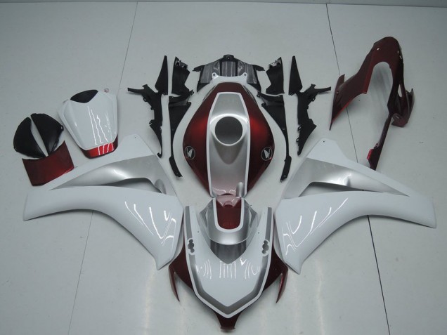 Red White and Silver 08-11 Honda CBR1000RR Motorcycle Fairings Red White and Silver 08-11 Honda CBR1000RR Motorcycle Fairings