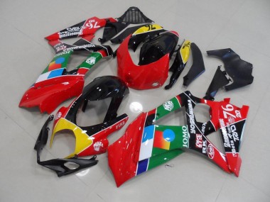 Red and Green 07-08 Suzuki GSXR 1000 Motorcycle Fairings