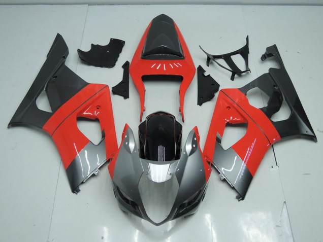 Red and Grey 03-04 Suzuki GSXR 1000 Motorcycle Fairings Red and Grey 03-04 Suzuki GSXR 1000 Motorcycle Fairings