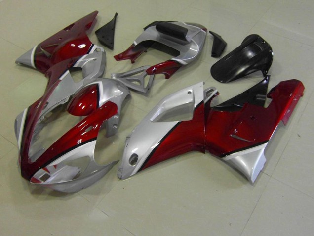 Red and Silver 00-01 Yamaha YZF R1 Motorcycle Fairings Red and Silver 00-01 Yamaha YZF R1 Motorcycle Fairings