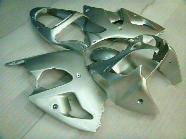 Silver 00-02 Kawasaki ZX6R Motorcycle Fairings Silver 00-02 Kawasaki ZX6R Motorcycle Fairings