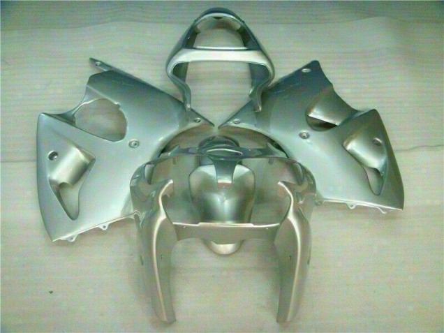 Silver 00-02 Kawasaki ZX6R Motorcycle Fairings Silver 00-02 Kawasaki ZX6R Motorcycle Fairings