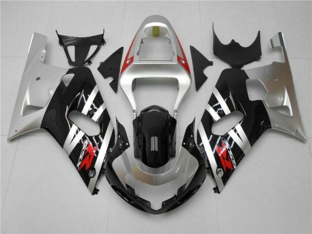 Silver 01-03 Suzuki GSXR 600/750 Motorcycle Fairings