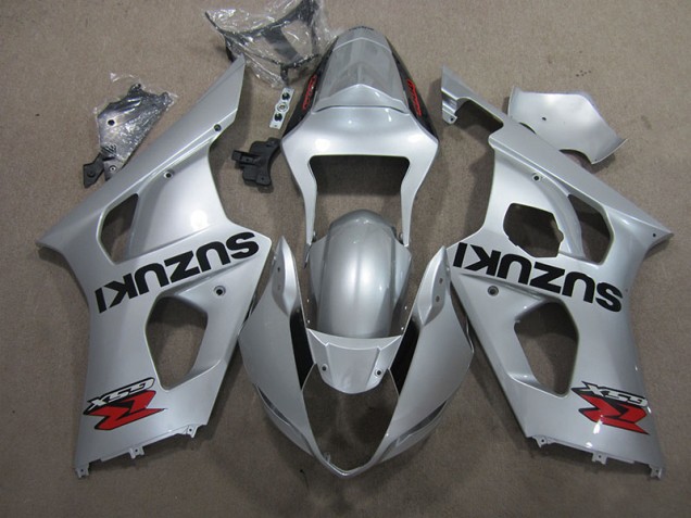 Silver 03-04 Suzuki GSXR 1000 Full Motorcycle Fairing Kits Silver 03-04 Suzuki GSXR 1000 Full Motorcycle Fairing Kits