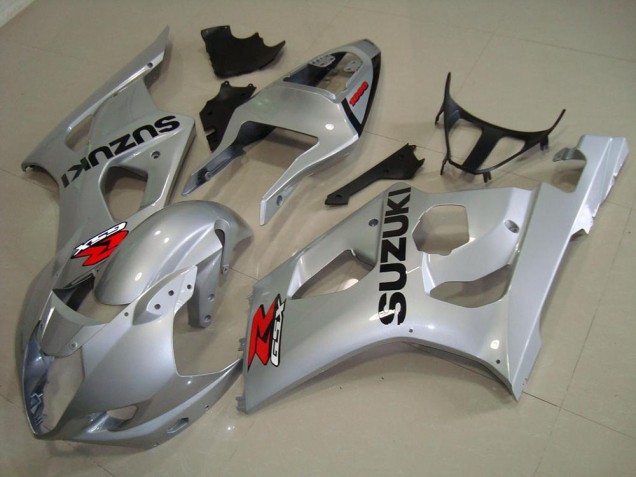 Silver 03-04 Suzuki GSXR 1000 Motorcycle Bodywork Silver 03-04 Suzuki GSXR 1000 Motorcycle Bodywork