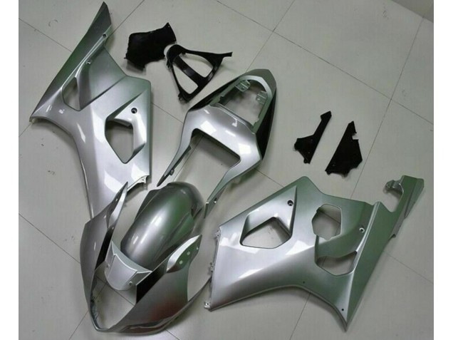 Silver 03-04 Suzuki GSXR 1000 Motorcycle Fairing Kits
