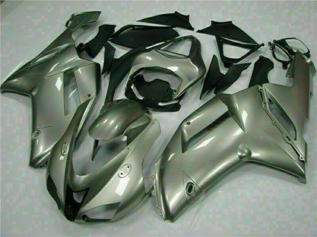Silver 07-08 Kawasaki ZX6R Motorcycle Fairings
