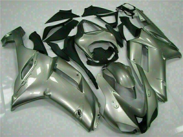 Silver 07-08 Kawasaki ZX6R Motorcycle Fairings