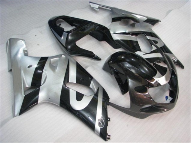 Silver Black 01-03 Suzuki GSXR 600/750 Motorcycle Fairings Silver Black 01-03 Suzuki GSXR 600/750 Motorcycle Fairings