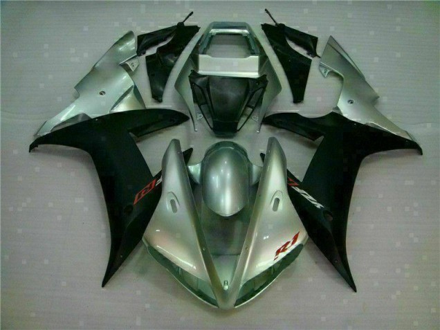Silver Black 02-03 Yamaha YZF R1 Motorcycle Fairing Silver Black 02-03 Yamaha YZF R1 Motorcycle Fairing
